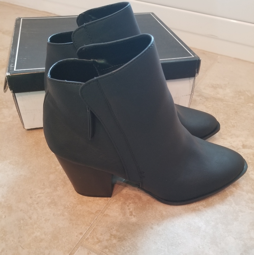 Almond toe booties